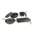 Cast Iron Camping Cookware Set Vegetable Oil Non-Stick